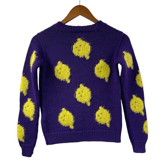 Lemon Sweater The Animals Observatory Arty Bull Size 10 Italian Yarn NWT - Picture 5 of 7